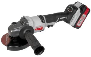 Аккумуляторная угловая шлифмашина ИНТЕРСКОЛ УШМ-125/36ВМЭ, 36 В, 125 мм, 8500 об/мин, c 2 АКБ 2 Ач и ЗУ в кейсе (УЦЕНЕННЫЙ ТОВАР) (956.2.2.70/U)