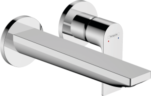 Внешняя часть смесителя для раковины hansgrohe Rebris E скрытого монтажа, настенный, с изливом 19.5 см 72568000, хром