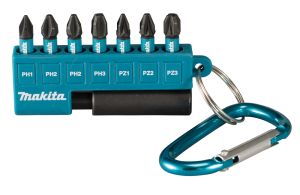 Бита Makita PH1,2XPH2,PH3,PZ1,PZ2,PZ3, 25 мм, хвостовик 1/4", 8 шт. (E-11994)