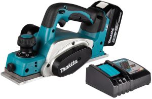 Аккумуляторный рубанок Makita DKP180, 18 В, 14000 об/мин, 82 мм, с АКБ 3 Ач и ЗУ (DKP180P1Z)