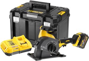 Аккумуляторный штроборез DEWALT DCG200X1T, 54 В, 125 мм, 9000 об/мин, с АКБ 3 Ач и ЗУ, в кейсе TSTAK (DCG200X1NT-XJ)