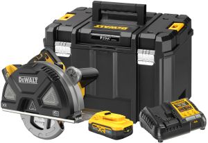 Аккумуляторная дисковая пила DEWALT DCS383H2, 18 В, 184 мм, 3900 об/мин, с 2 АКБ 5 Ач и ЗУ, в кейсе TSTAK (DCS383H2-QW)