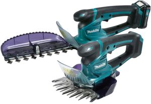 Аккумуляторный набор садовой техники Makita, 12 В: кусторез UH201D + садовые ножницы UM600D, с АКБ 2 Ач и ЗУ