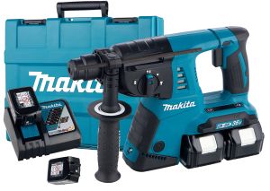 Аккумуляторный перфоратор Makita DHR263RF4, 2.5 Дж, c 4 АКБ 3 Ач и ЗУ, в кейсе
