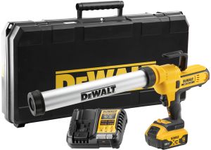 Аккумуляторный пистолет для герметика DEWALT DCE581P1K, 18 В, 2500 Н, с АКБ 5 Ач и ЗУ, в кейсе
