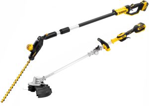 Аккумуляторный набор садовой техники DEWALT, 18 В: кусторез-высоторез DCMPH566 + триммер DCMST561, с АКБ 5 Ач и ЗУ