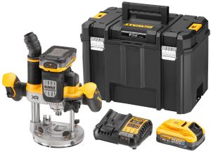 Аккумуляторный фрезер DEWALT DCW620H2, 18 В, 23000 об/мин, 70 мм, с 2 АКБ 5 Ач и ЗУ, в кейсе TSTAK (DCW620H2-QW)