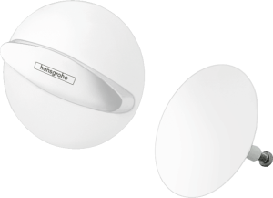 Внешняя часть системы слива-перелива для ванны hansgrohe Flexaplus 58185700, матовый белый