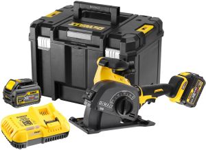 Аккумуляторный штроборез DEWALT DCG200T2, 54 В, 125 мм, 9000 об/мин, с 2 АКБ 2 Ач и ЗУ, в кейсе TSTAK (DCG200T2-QW)