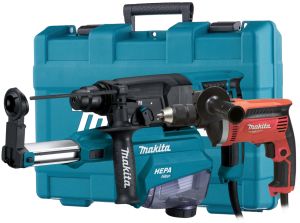 Набор электроинструмента Makita: ударная дрель M8101 + перфоратор HR2652, в кейсе (ACSET-29)