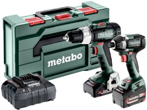 Аккумуляторный набор Metabo 18 В: дрель-шуруповерт SB 18 L + шуруповерт SSD 18 LT 200 BL, с 2 АКБ 4 и 2 Ач и ЗУ, в кейсе metaBOX