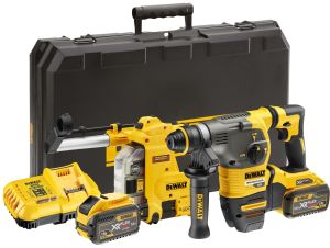 Аккумуляторный перфоратор DEWALT DCH335X2, 54 В, 3.5 Дж, 4480 уд/мин, с 2 АКБ 3 Ач и ЗУ, в кейсе (DCH335X2-QW)