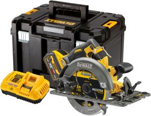 Аккумуляторная дисковая пила DEWALT DCS579X1T, 54 В, 190 мм, 5800 об/мин, с АКБ 3 Ач и ЗУ, в кейсе TSTAK (DCS579X1NT-XJ)