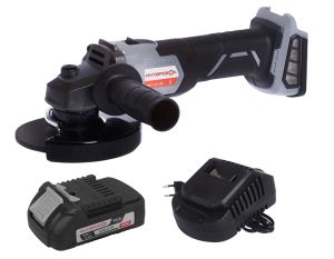 Аккумуляторная угловая шлифмашина ИНТЕРСКОЛ УШМ-125/18В, 18 В, 125 мм, 8500 об/мин, с АКБ 2 Ач и ЗУ, в кейсе (578.0.0.70-B2C)
