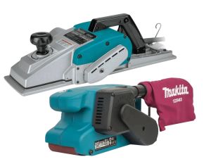 Набор электроинструмента Makita: ленточная шлифмашина 9911 + рубанок 1806B (ACSET-66)