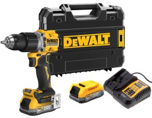 Аккумуляторная ударная дрель-шуруповерт DEWALT DCD805E2T, 18 В, 2000 об/мин, 34000 уд/мин, с 2 АКБ 1.7 Ач и ЗУ, в кейсе TSTAK (DCD805E2T-QW)