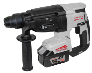 Аккумуляторный перфоратор ИНТЕРСКОЛ ПА-24/18ВM, 18 В, 2.6 Дж, 5300 уд/мин, с АКБ 4 Ач и ЗУ (730.4.1.70)