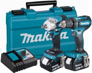 Аккумуляторный набор Makita 18 В: гайковерт DTW300 + дрель-шуруповерт DDF485, с 2 АКБ 5 Ач и ЗУ, в кейсе
