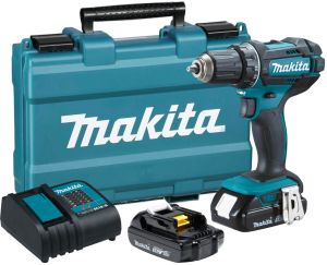 Аккумуляторная дрель-шуруповерт Makita DDF482SYE, 18 В, 1900 об/мин, с 2 АКБ 1.5 Ач и ЗУ, в кейсе