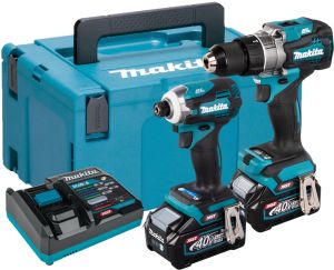 Аккумуляторный набор Makita, 40 В: дрель-шуруповерт DF001 + шуруповерт TD001, с АКБ 2.5 Ач и ЗУ, в кейсе