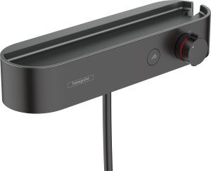 Термостат для душа hansgrohe ShowerTablet Select 400 внешнего монтажа, с полочкой 24360670, матовый черный
