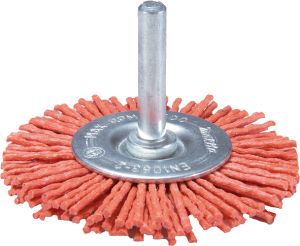 Щетка нейлоновая дисковая Makita (d75 мм, красная, G80, 6 мм), D-45593