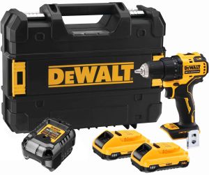 Аккумуляторная дрель-шуруповерт DEWALT DCD708L2T, 18 В, 1650 об/мин, с 2 АКБ 3 Ач и ЗУ, в кейсе TSTAK (УЦЕНЕННЫЙ ТОВАР) (DCD708L2T-QW/U)