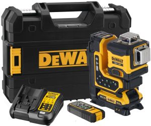 Аккумуляторный лазерный нивелир DEWALT DCLE34035D1, 18 В, зеленый луч, 80 м, с АКБ 2 Ач и ЗУ, в кейсе TSTAK (DCLE34035D1-QW)