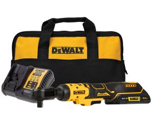 Аккумуляторный угловой гайковерт DEWALT DCF512D1, с трещоткой, 18 В, 95 Нм, 250 об/мин, с АКБ 2 Ач и ЗУ, в сумке (DCF512D1-QW)
