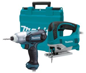 Набор электроинструмента Makita: лобзик JV0600K + ударный шуруповерт TD0101F (ACSET-41)