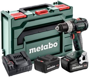 Аккумуляторная ударная дрель-шуруповерт Metabo SB 18 LT BL, 18 В, 2100 об/мин, 31950 уд/мин, с 2 АКБ 4 Ач и ЗУ, в кейсе metaBOX