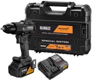 Ударная дрель-шуруповерт DEWALT McLaren Limited Edition DCD86MM1T, 18 В, 2000 об/мин, с АКБ 4 Ач и ЗУ, в кейсе TSTAK