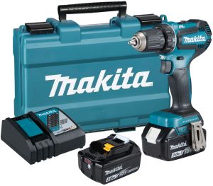 Аккумуляторная дрель-шуруповерт Makita DDF485RFE, 18 В, 1900 об/мин, с 2 АКБ 3 Ач и ЗУ, в кейсе