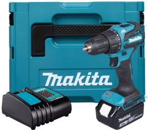 Аккумуляторная ударная дрель-шуруповерт Makita DHP490SF1J, 18 В, 1900 об/мин, 28500 уд/мин, с АКБ 3 Ач и ЗУ, в кейсе MakPac