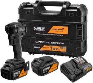 Аккумуляторный шуруповерт DEWALT McLaren Limited Edition DCF86MM2T, 18 В, 205 Нм, 3800 уд/мин, с 2 АКБ 4 Ач и ЗУ, в кейсе TSTAK