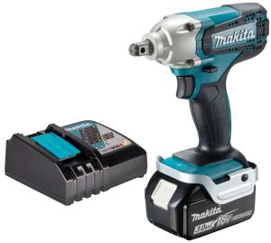 Аккумуляторный гайковерт Makita DTW190, 18 В, 190 Нм, 3000 уд/мин, с АКБ 3 Ач и ЗУ (DTW190P1Z)