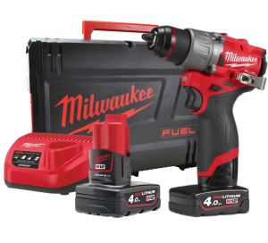 Аккумуляторная дрель-шуруповерт Milwaukee M12 FPD2-402X, 1550 об/мин, 22500 уд/мин, с 2 АКБ 4 Ач и ЗУ, в кейсе, 4933479869
