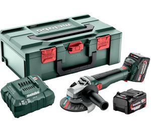 Аккумуляторная угловая шлифмашина Metabo W 18 LT BL 11-125, 18 В, 125 мм, 10000 об/мин, c 2 АКБ 4 Ач и ЗУ, в кейсе, 613052510