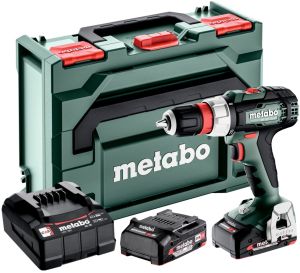 Аккумуляторная дрель-шуруповерт Metabo BS 18 L Quick, 18 В, 1850 об/мин, с 2 АКБ 2 Ач и ЗУ, в кейсе metaBOX (614052500)