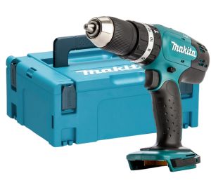 Аккумуляторная ударная дрель-шуруповерт Makita DHP453ZJ, 18 В, 1300 об/мин, 6000 уд/мин, без АКБ и ЗУ, в кейсе