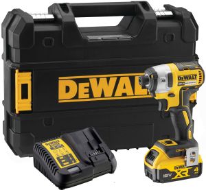 Аккумуляторный шуруповерт DEWALT DCF887M1, 18 В, 205 Нм, 3800 уд/мин, с АКБ 4 Ач и ЗУ, в кейсе TSTAK (DCF887M1-QW)
