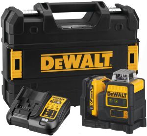 Аккумуляторный лазерный нивелир DEWALT DCE0811D1G, 12 В, зеленый луч, 35 м, с АКБ 2 Ач и ЗУ, в кейсе TSTAK (DCE0811D1G-QW)