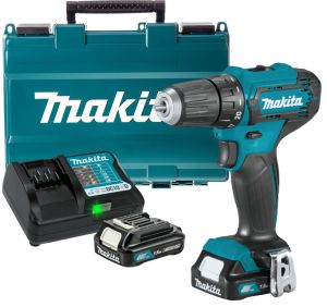 Аккумуляторная дрель-шуруповерт Makita DF333DYX14, c набором бит, 2 АКБ 1.5 Ач и ЗУ, в кейсе