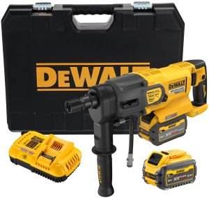 Аккумуляторная дрель алмазного сверления DEWALT DCD150X2, 54 В, 2500 об/мин, с 2 АКБ 3 Ач и ЗУ, в кейсе (DCD150X2-QW)
