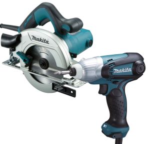 Набор электроинструмента Makita: циркулярная пила HS6601 + ударный шуруповерт TD0101F (ACSET-32)