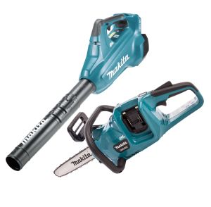 Аккумуляторный набор садовой техники Makita, 18 В: цепная пила DUC353 + воздуходув DUB362Z, без АКБ и ЗУ