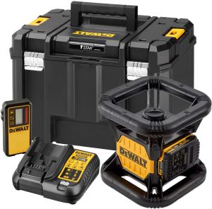 Аккумуляторный лазерный нивелир DEWALT DCE074D1R, 18 В, красный луч, 45 м, с АКБ 2 Ач и ЗУ, в кейсе TSTAK (DCE074D1R-QW)