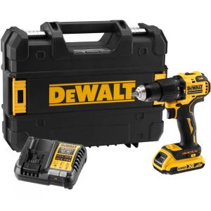 Ударная дрель-шуруповерт DEWALT DCD709D1T, 18 В, 1650 об/мин, 28050 уд/мин, с АКБ 2 Ач и ЗУ, в кейсе TSTAK (DCD709D1NT-QW)