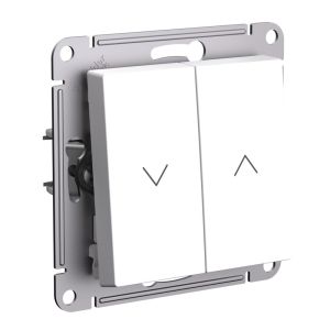 Выключатель для жалюзи 2-клавишный Systeme Electric (Schneider Electric) Atlas Design 10А,  белый ATN000119