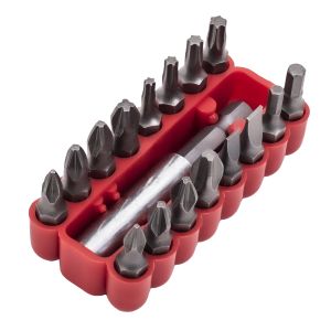 Набор бит ИНТЕРСКОЛ, типы PH/PZ/SL/T/HEX, с магнитным держателем, 17 шт., 0309 035